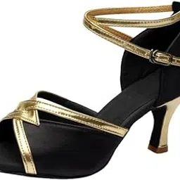 yashidun Women's Dance Sandals Soft Sole Mid-Heel Heeled Sandal for Practice-picture-24