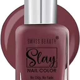 Swiss Beauty Slay Nail Color | Glossy Finish, Long Lasting Nail Paint| Chip resistant, Quick drying Nail Polish | Shade- Burnt Brown, 13ml-picture-19