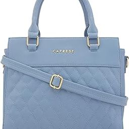 caprese Myra Satchel Medium Blue Bag for Women with Adjustable & Detachable Strap|Versatile Shoulder, Crossbody & Handheld Bag for Work, Travel, and Everyday Use, Spacious with Multiple Compartments-picture-47