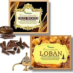 HERBEXO DHOOP Natural Aromatic Dhoop Cones for Daily Pooja Meditation Yoga Home Fragrance Relaxing Spiritual Cleansing Air Freshener Pure Long Lasting Traditional Scent-picture-11
