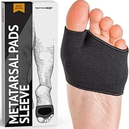 BRISON Metatarsal Pads for Women and Men Ball of Foot Cushion - Gel Sleeves Cushions Pad - Fabric Soft Socks for Supports Feet Pain Relief - 1 Pair M/S (Men 5-7.5 Women 6-9)-picture-11