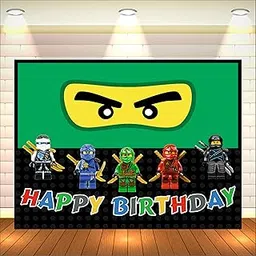 Ninja Theme Backdrop | Backdrop for Birthday Decoration | Happy Birthday Banner (Pack of 1, Multicolor, Size: 4x3 Feet)-picture-11