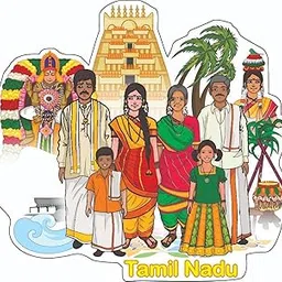 Skywalk India Souvenir Tamil Nadu Fridge Magnet (Multicolor) M-811-image-13