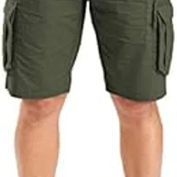 rol Reoutlook Men's 100% Solid Cotton Cargo Shorts/Bermuda with Multi-Pockets and Waist Belt-picture-41