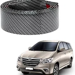 Carbon Fiber Car Door Sill Guard, Chrome Trim, Black Suitable for Toyota Innova Type-4-image-77