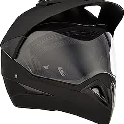 Studds Motocross Plain Full Face Helmet with Plain Visor (Matt Black, L)-picture-19