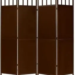 4-Panel 6FT Room Divider, Foldable Privacy Screen with Hinges – Lightweight Freestanding Partition for Bedroom, Living Room, Office, Studio (Brown)-picture-56