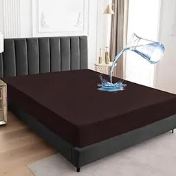 Utopia Bedding 100% Waterproof and dustproof Water absorbant Premium Terry Fitted Mattress Protector (72x78 inches), Brown-image-32