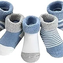 momisy 5 Pairs Baby Girl Boys Tube Socks - Toddlers Infant Solid Color Boat Spring and Autumn Stretch Socks-picture-39