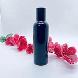 Set of 20-100 ml Black cylindrical plactic bottle for travel needs sanitizer oil shampoo creams packing with black flip top cap and inner lid-image-2
