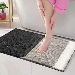 SR CREATIONS (16x24inch,Grey MicroPolyster Anti Skid Bathroom Mat Washable Soft Shaggy Absorbent Floor Door Mate for Entrance of Home/Bedroom/Kitchen/Livingroom/Hall/Hotel/Office-picture-19