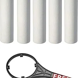 AQUAMONK® PP Water Spun Filter Sediment Removal Solid Cartridge 5 Micron Candle for All RO Water Purifier 10 inch PP Spun with Spanner-picture-28