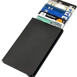 napa hide RFID Blocking Card Holder Wallet for Men & Women | Pop-Up Aluminium Slim Credit/Debit Card Case | One Click Access image 1