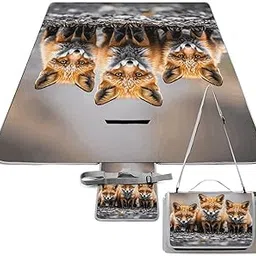 Beach Blankets for Adults Waterproof Portable Foldable Many Foxes Outdoor Picnic Blanket Beach Mat for Camping Hiking Family Travel-picture-25