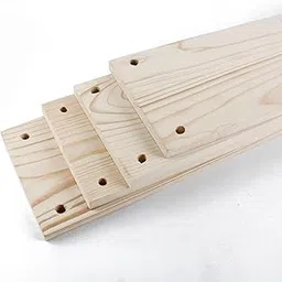 Timberz | Pinewood Plank with Hanging Holes | Rectangler Wooden Plank for Crafting & DIY | Solid and Natural Pinewood Wooden Plank Pack of 4Pcs-picture-14