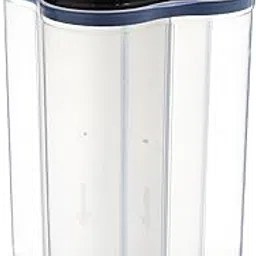 Tosaa Airtight Transparent Plastic Lock Food Storage 4 Section Container Jar for Grocery, Fridge Container Pack of 1, 2500ML -Black-picture-27