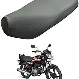 Carbox Campatibal with Hero HF PU Leather Black Cushion Foam.Rope provided,Ready to fit,Quality Single Bike Seat Cover for Hero HF-image-8