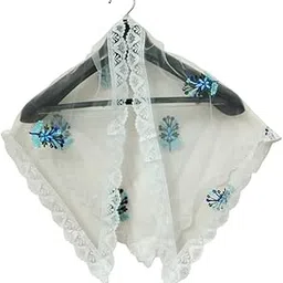 Church Scarf for Women | Floral Lace Veil with Embroidery | Elegant Head Covering for Mass, Prayer, Worship & Religious Ceremonies | 107×78 cm-image-87