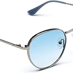 velocity studio VELOCITY UV 400 Protection Oval Stylish Blue Metal Body Sunglasses For Men & Women-picture-50