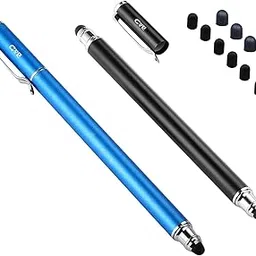 Bargains Depot(2 Pcs) [0.18-inch Rubber Tip Series] 5.5L Stylus Pens for Touch Screen Devices with 6 Extra Replaceable Soft Rubber Tips -Black/Blue-picture-33