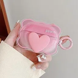 Soomio Cat Care for Airpods Pro GEN-2 (2022) Pouch Case Cover, Soft TPU Cover with Cartoon Character, 360° Protective Pouch, Key-Chain (Heart Pink)-picture-11