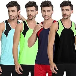 ftx Colorblock Sleeveless Dri-Fit Sports Vest for Men (Pack of 4)-picture-19