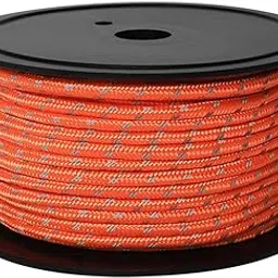 loom tree LOOM TREE® 30M 6mm Reflective Tent Rope Guylines for Outdoor Travel Canopy Guy Line Orange Outdoor Sports | Camping & Hiking | Tents & Canopies | Tent & Canopy Accessories-picture-33