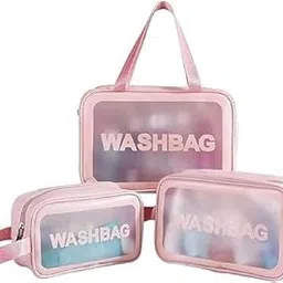 Aura,PVC Clear Makeup Pouch Set, Cosmetic Organizer Bag for Men and Women,Travel Waterproof, Toiletry and Cosmetic Storage Kit (Set of 3), Superfine Quality-picture-10