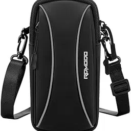 RDMODO Running Armband Phone Holder, Small Crossbody Shoulder Holsters Bag, Phone Arm Bands for Running Walking,Waterproof Running Phone Armband for iPhone 12 13 14 15 Pro Max Samsung 7.2 Inch (Black)-image-15