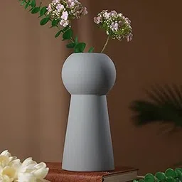 TIED RIBBONS Flower Vase for Living Room (Ceramic, Pink, 15 cm X 12 cm) - Home Décor Office Table Farmhouse Decoration Items Dining Table Decoration Bedroom Hall Aesthetic House Warming Gift-picture-56