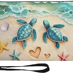 wanyint PU Leather Walle Fall Autumn Halloween Christmas Festival Decoration, Sea Turtle Starfish Beach, Medium-picture-39