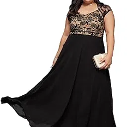 miss chase a+ Women's Georgette Fit and Flare Maxi Dress-picture-20