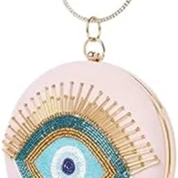 Nahhar Fashion Golden Sequins Embroidered Women's Party Clutch with Detachable Ring Strap-picture-20