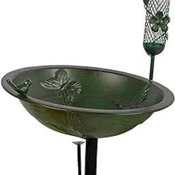 MERISHOPP Bird Bath for Outdoor Bird Feeder Garden Outside Bird Bath Deck Mounted Bowl|Home & Garden|Yard, Garden & Outdoor Living|Bird & Wildlife Accessories|Birdbaths-picture-10