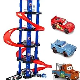 Royaldeals Vehicle Set Toy for Children - City Passenger Track & Parking Car Garage Toy Set, Gifts for Boys Girls 3 4 5 (3 Cars)-picture-26