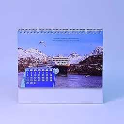 Thinkcrafts 2026 Desk Calendar with Scenic Mountain Views, Spiral Bound, 8.5 x 7.5 Inches, Monthly Planner with Date Grid, Home Office Organization-image-5