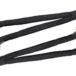 SamMus 18 AWG 8 Pin GPU Pcie PCI Express Sleeved Female to Dual 8 Pin (6+2) Male Y Meshed Splitter Extension Power Cable for Graphics Video Card Adapter and Mining (18 Cms) - Pack of Two-image-18