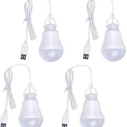 icall USB LED Portable Bulb Light - Energy Saving Night Lamp for Home, Travel,Office Portable Plug and Play USB Bulb for Power Bank, Laptop, Travel (Pack of 4) White-picture-22