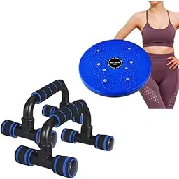 Drumstone 𝐂𝐨𝐦𝐛𝐨 C1319 Pushup Bar Set, Push Up Bar Stand for Gym, Home Exercise, Dips/Push Up Stand & Tummy Twister Perfect Body Developer, For Weight Loss, Slim Body Exerciser-picture-21