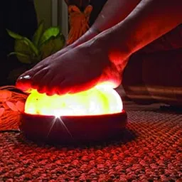 Global Aroma Natural Himalayan Rock Salt Detox Dome Lamp for Hand and Foot Relaxation (Orange, 2-3 Kg)-picture-40
