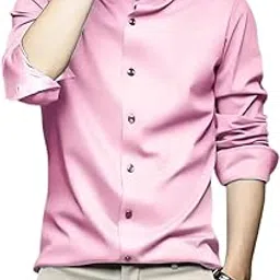 indoprimo Men's Stylish Solid Satin Casual Shirt for Men Full Sleeve-picture-23