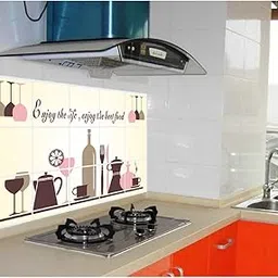 JAAMSO ROYALS Kitchen Cookery Set Design Wall Tiles Stickers Waterproof, Stickers for Wall, Wall-Sticker for Home, Tiles Wall Stickers (75 CM x 45 CM)-image-27