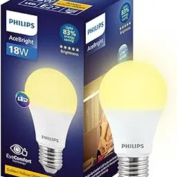 PHILIPS 18-watt LED Bulb | AceBright High Wattage LED Bulb | Base: E27 Light Bulb for Home | Golden Yellow, Pack of 1-image-67