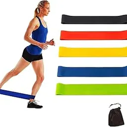BDPE Resistance Loop Exercise Bands for Working Out Elastic Workout Band for Women & Men Home Gym Yoga Stretching Strength Training Exercise Equipment Essentials Fitness Accessories, Set of 5-picture-33