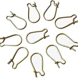 Excellentcrafts Kidney Hooks for Earring Jewellery Making (Pack of 25 Pairs) (10x18mm, Gold)-picture-24