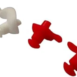 james international Silicone Earplugs for Swimming Bathing and Sleeping, Professional Reusable Silicone Swim Earplugs for Adult and children Swimmers, Watersports, Shower, Bathing, 2 Pair (Red & White) (Red & White)-picture-49