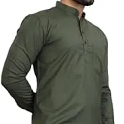Men’s Plain Solid Colour Cotton Shirt –Mandriyan Rama Shirt-N1-P12-picture-11