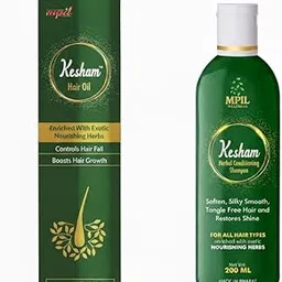 MPIL Kesham kit for hair fall treatment included Kesham oil and herbal shampoo conditioning-picture-22