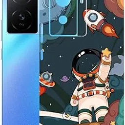 AtOdds - VIVO IQOO Z7 (5G) Mobile Back Skin Sticker - Lamination - Rear Screen Guard Protector Film Wrap (Coverage - Back+Camera+Sides) (Design - Space)-image-7
