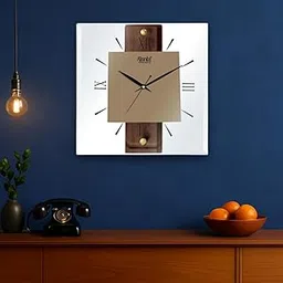 Ajanta Plastic Wall Clock,Designer Analog Clock, Real Silent Sweep Movement - 34Cm X 34.3Cm Brown-picture-26